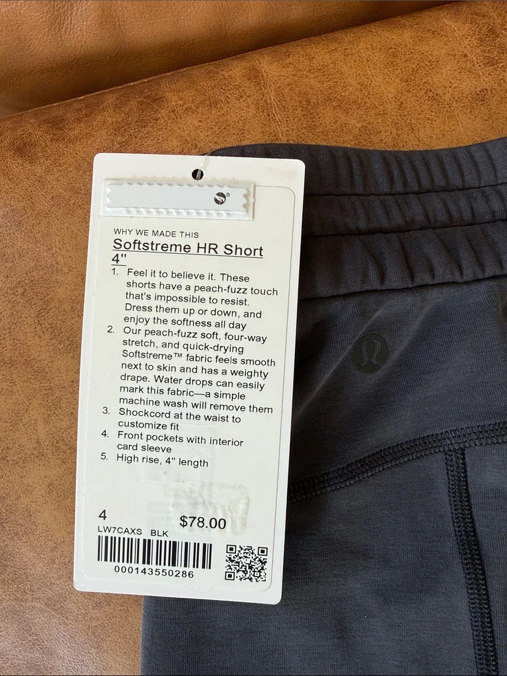 NWT Lululemon Softstreme High-Rise Short 4